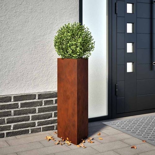 Garden Planter 30x26x75 cm Corten Steel