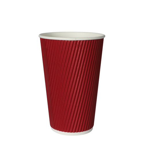 50 Pcs 16oz Disposable Takeaway Coffee Red