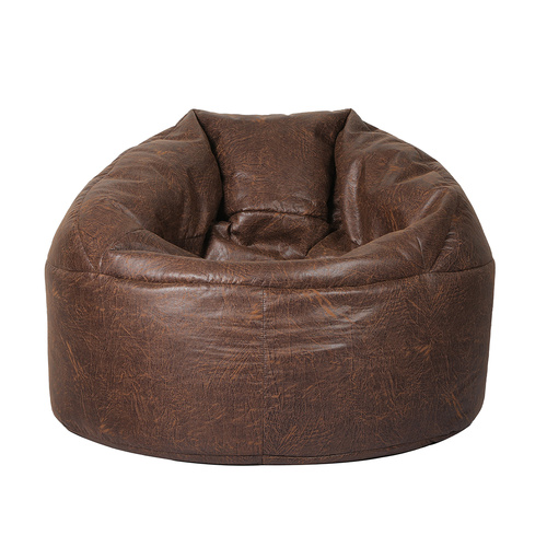  Bean Bag Chair Cover PU Couch Brown