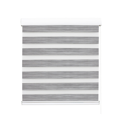  Blackout Zebra Roller Blind Curtains 180x210 Grey