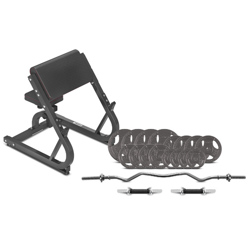 CORTEX BN-8 Preacher Pad + 84kg Standard Tri-Grip Weight Plate & Curl Bar Package