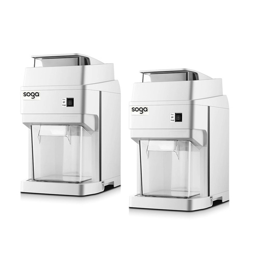2X 300 Watts Electric Ice Shaver Crusher Slicer Snow Cone Maker Commercial Tabletop Machine 120kgs/h White