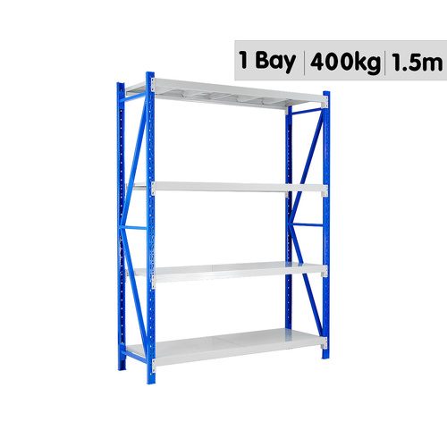 Garage Storage Steel Rack Long Span Shelving 1.5m-wide 400kg