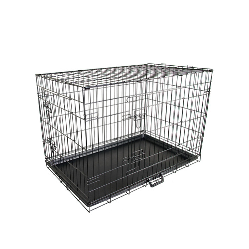 Wire Dog Crate Foldable Crate Kennel with Tray