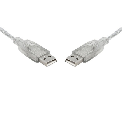 8WARE USB 2.0 Cable A to A Male to Male Transparent