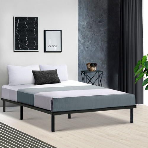 Metal Bed Frame Mattress Base Platform Wooden TED