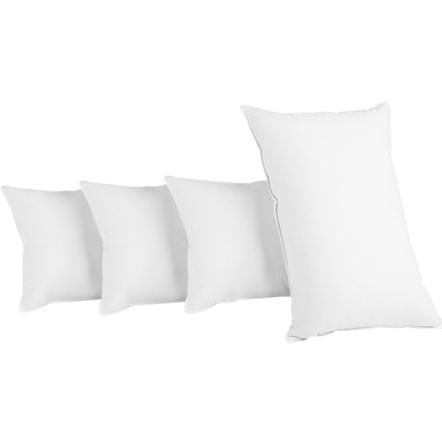 Bedding Set of 4 Medium & Firm Cotton Pillows 4 Pack