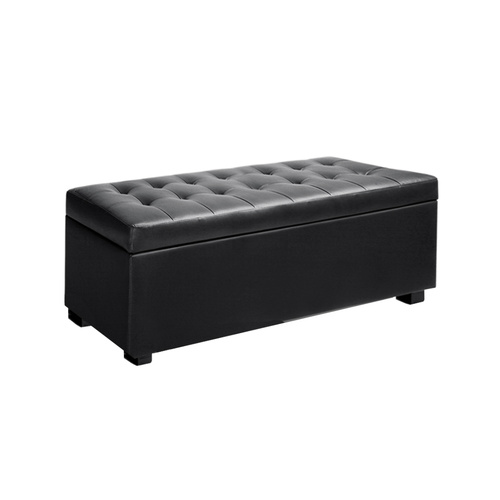 Storage Ottoman Blanket Box 97cm Leather