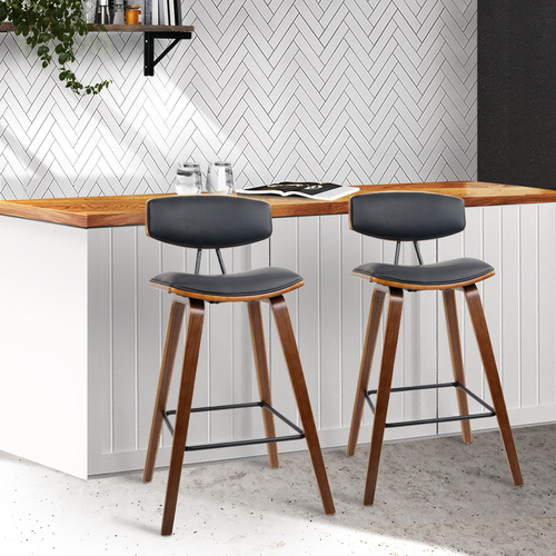 PU Leather Circular Footrest Bar Stools