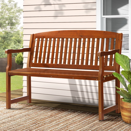 Outdoor Garden Bench Seat Wooden Chair Patio Furniture Timber Lounge 2 Seater