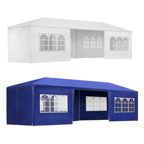 Gazebo 3 by 9m Marquee Wedding Party Tent Outdoor Camping Side Wall Canopy 8 Panel