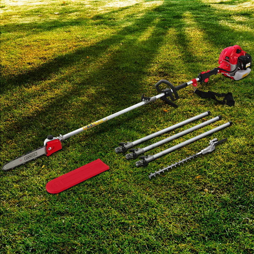 Pole Chainsaw Petrol Hedge Trimmer Pruner Chain Saw Brush Cutter Grass Red