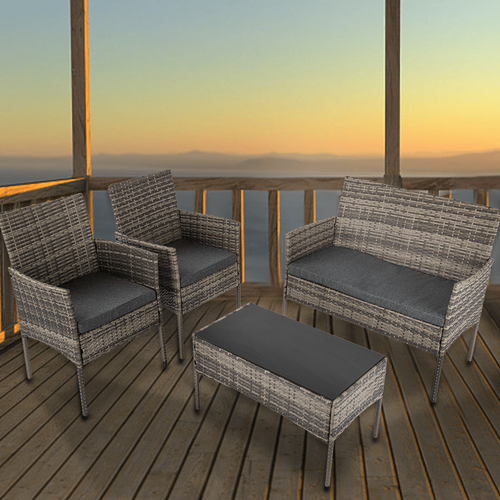 Breeze 4-Seat Wicker Outdoor Lounge Set