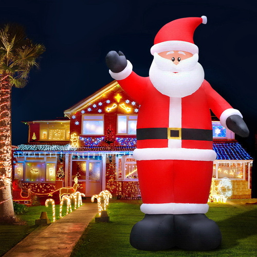 Christmas Inflatable Santa Decorations Outdoor Air-Power Light