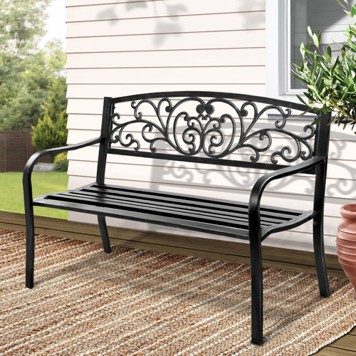 Outdoor Garden Bench Seat Steel Outdoor Furniture Park