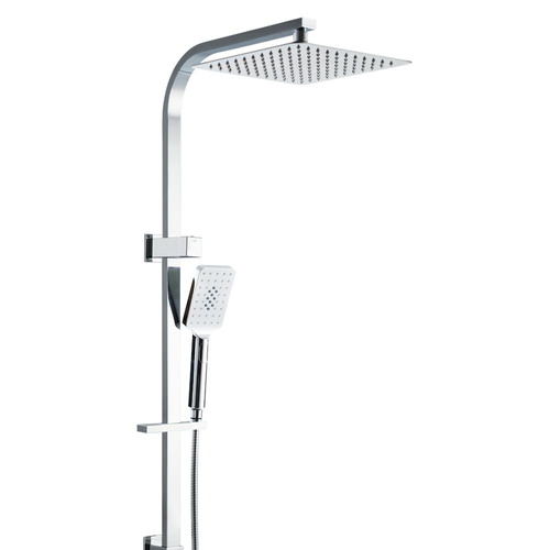 WELS 10'' Rain Set Round Handheld High Pressure Wall Chrome Square