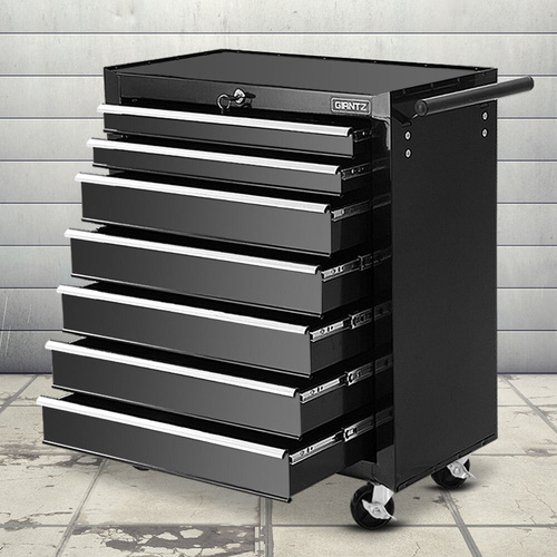 7 Drawer Tool Box Cabinet Chest Trolley Storage Garage Toolbox