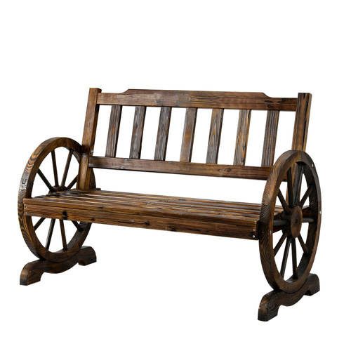 Garden Bench Wooden Wagon Chair Outdoor Furniture Backyard Lounge Outdoor Benches Range 2