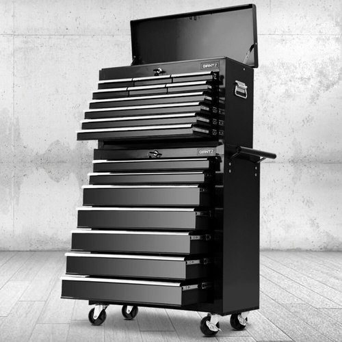 17 Drawer Tool Box Cabinet Chest Trolley Toolbox Garage Storage Box