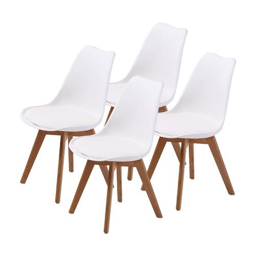 Retro Dining Cafe Chair Padded Seat Dining Chairs