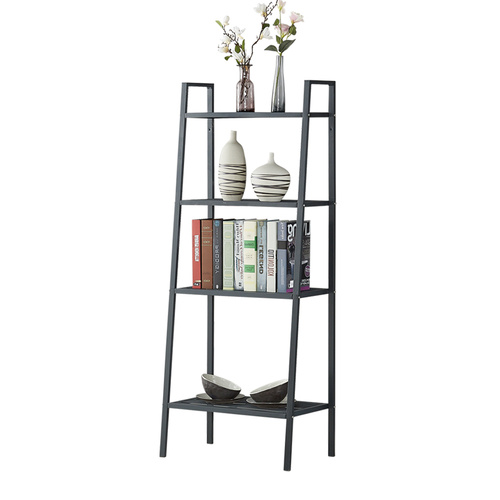 4 Tier Ladder Shelf Unit Bookshelf Bookcase Book Storage Display Rack Stand