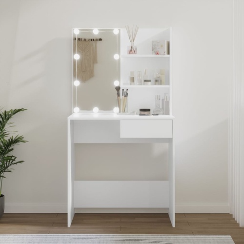 Dressing Table with LED 74.5x40x141 cm