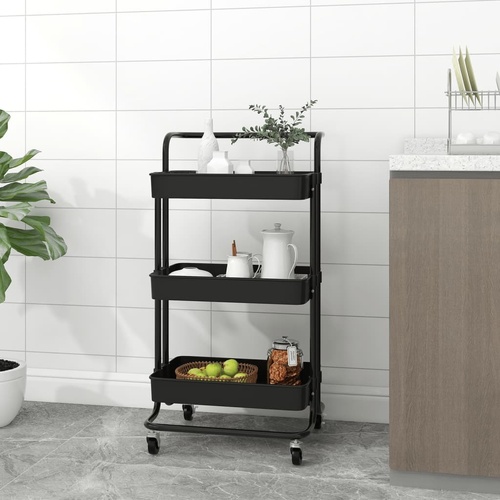 3-Tier Kitchen Trolley Iron and ABS 42 by 35 by 85 cm