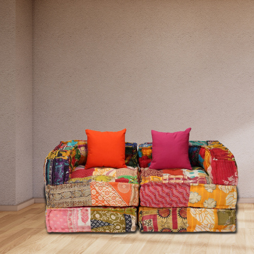 Cardiff 2-Seater Modular Pouffe Fabric