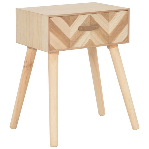 Boston Bedside Cabinet with Drawer 44x30x58 cm Solid Wood