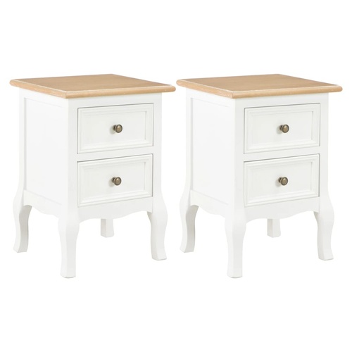 Dubuque Bedside Cabinet 2 pcs 35x30x49 cm MDF