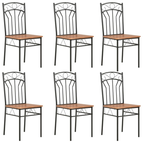 Dining Chairs Brown MDF