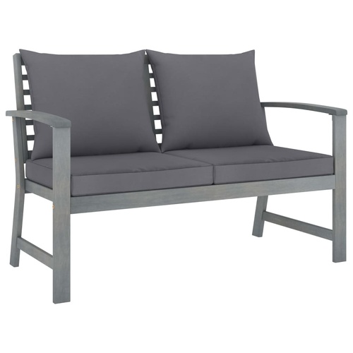 Garden Bench 120 cm with Cushion Solid Acacia Wood