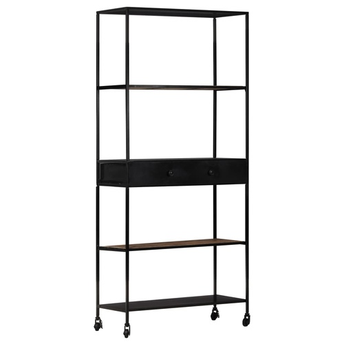 Book Cabinet Rough Mango Wood & Iron