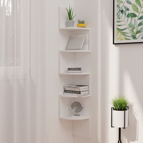 Wall Corner Shelf 19x19x123 cm Engineered Wood