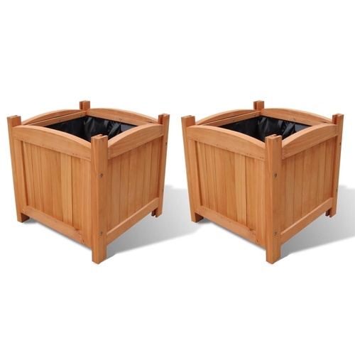 Wooden Raised Bed 30 by 30 by 30 cm Set of 2