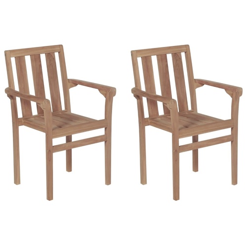 Stackable Garden Chairs Solid Teak Wood