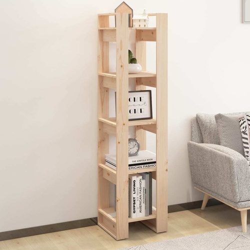 Suamico Book Cabinet Room Divider Solid Wood Pine