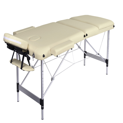 YES4HOMES 3 Fold Portable Aluminium Massage Table Massage Bed Beauty Therapy