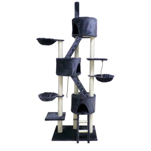 244 cm XL Multi Level Cat Scratching Post Tree Scratcher Pole
