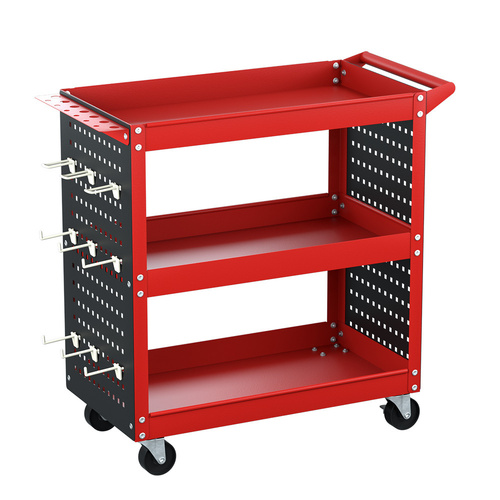 3-Tier Tool Cart Trolley Tool Box Workshop Garage Storage Organizer 150kg