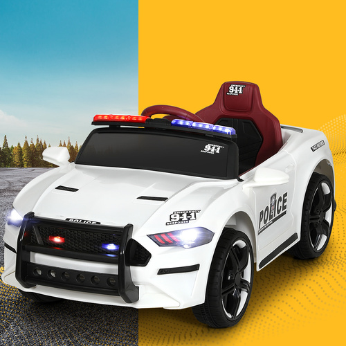Kids Ride On Car Electric Patrol Police Cars Battery Powered Toys 12V