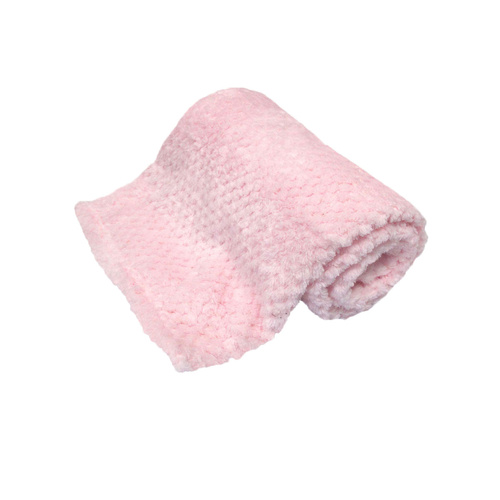 180GSM Soft Popcorn Coral Fleece Throw Rug 127 by 152cm