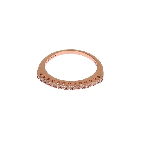 NIALAYA 18K Gold Plated Ring with Clear CZ Crystals Women