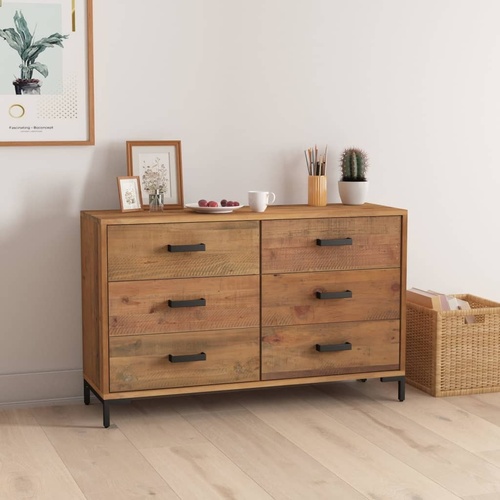 Sideboard 110x35x70 cm Solid Recycled Pinewood