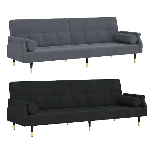 Sofa Bed with Cushions Velvet