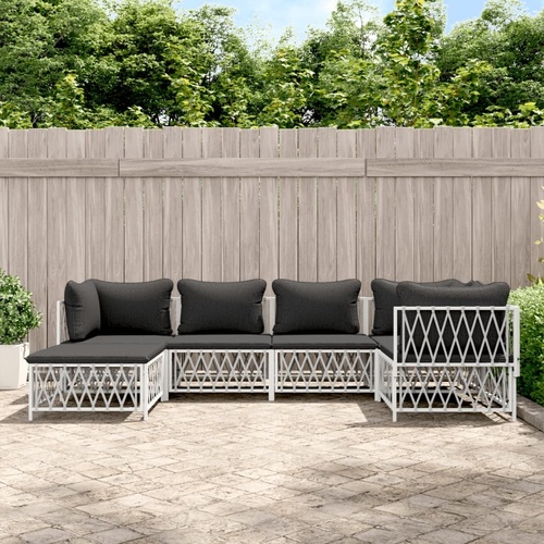 Garden Lounge Set with Cushions Steel