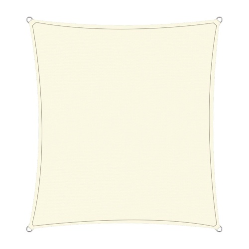 Wallaroo Waterproof 160GSM Outdoor Sun Shade Sail Canopy Cream