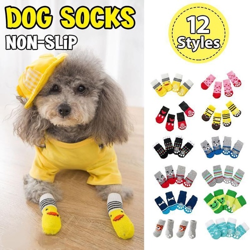 Dog Socks Non-Slip Grip Slip Anti-Slip - Puppy Cat Pet Shoes Slippers Green