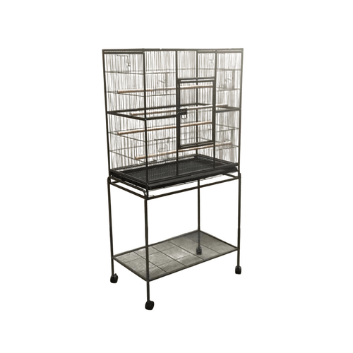Bird Cage Parrot Aviary Pet Stand-alone Budgie Perch Castor Wheels