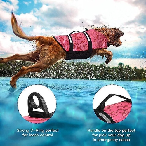 Floatation Vest for Dogs Swimming and Boating with Buoyancy Support Red